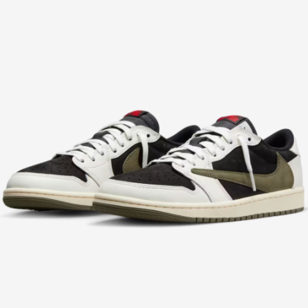 Women's Air Jordan 1 Low X Travis Scott Medium Olive Size 7 Preloved